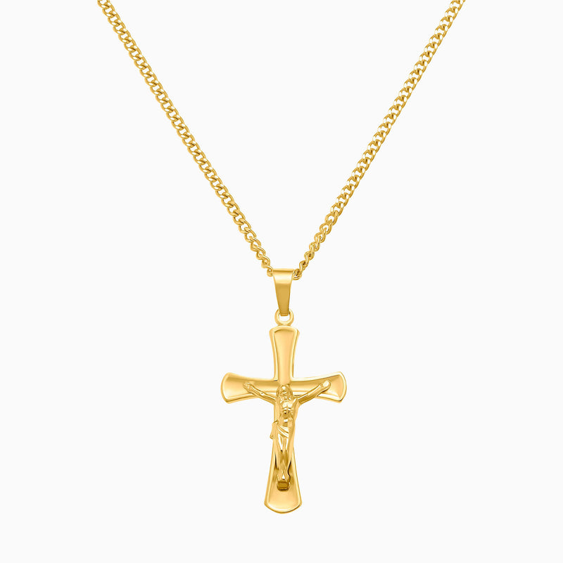 CROSS CRUCIFIX NECKLACE 333 GOLD