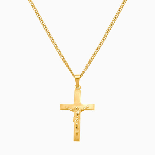 CROSS CRUCIFIX NECKLACE 333 GOLD