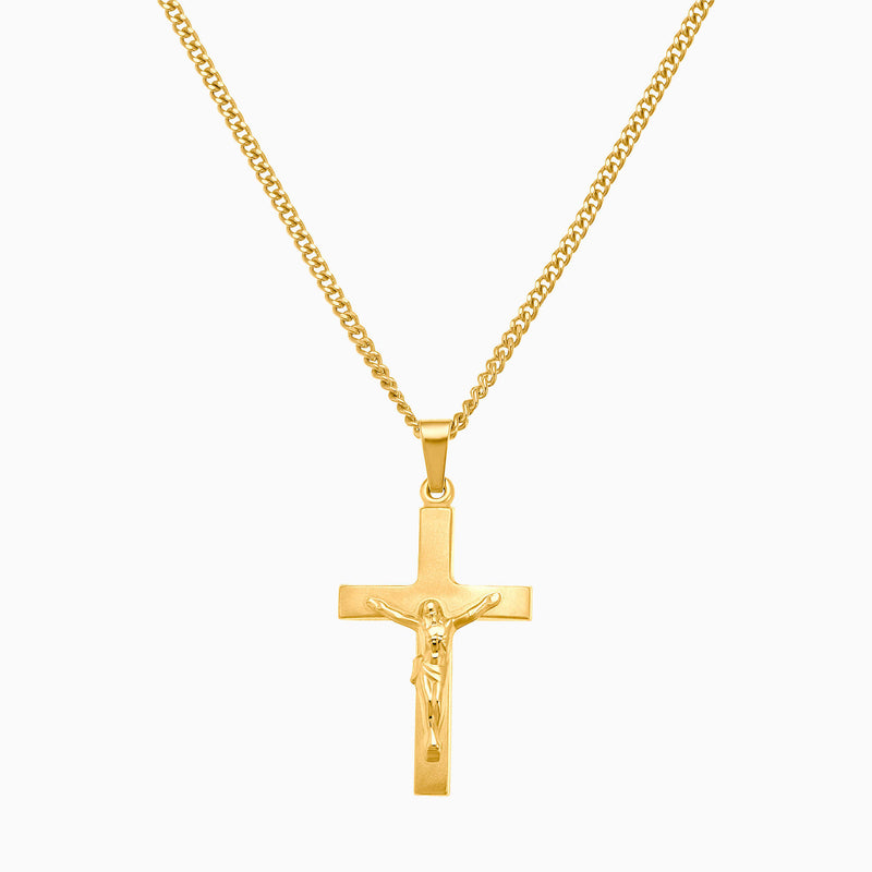 CROSS CRUCIFIX NECKLACE 333 GOLD