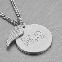Hanger met gegraveerde vleugels voor om de nek – personaliseren - 3