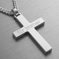 Polished Cross Necklace Pendant - Customizable - 3