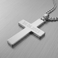 Kreuz Halskette Anhänger Poliert Personalisieren - 1
