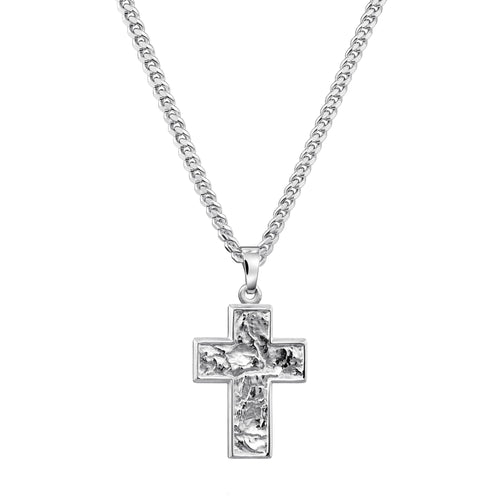 CROSS NECKLACE SUENO 925 SILVER RHODIUM PLATED