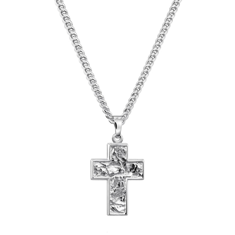 CROSS NECKLACE SUENO 925 SILVER RHODIUM PLATED