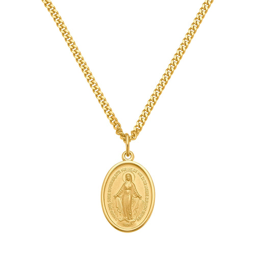 MADONNA COLLIER 925 ZILVER 18 KARAAT VERGULD