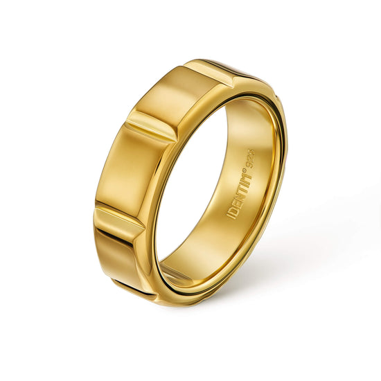 TRAPE RING 925 SILBER 18 KARAT VERGOLDET - IDENTIM®