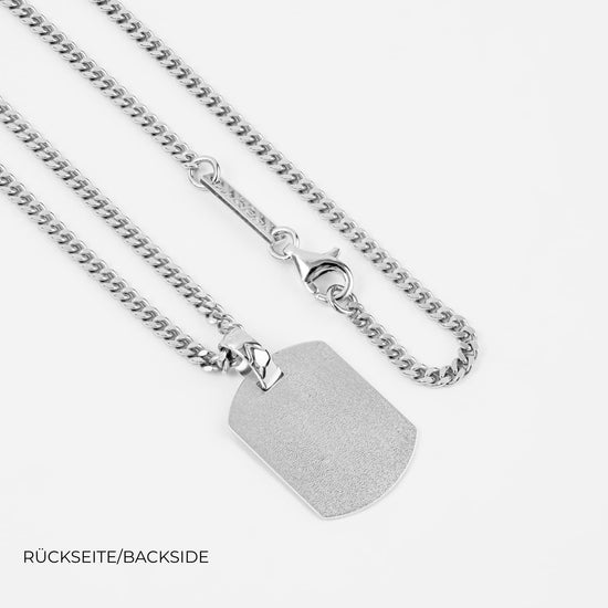 Engraved Dog Tag Necklace Pendant