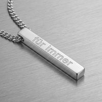 Personalized Engraved Bar Necklace Pendant - 3