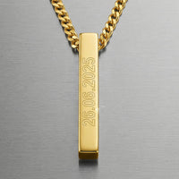 Stab Bar Halskette Gravur Anhänger Personalisieren - 2