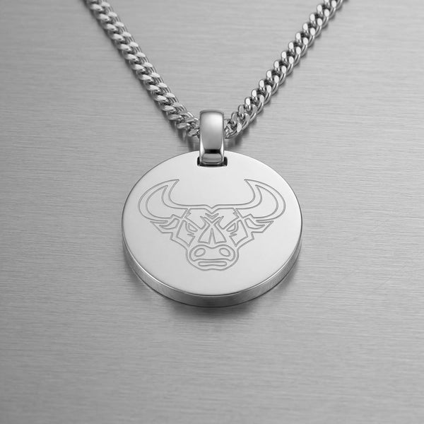 Personalize a Round Engraved Necklace Pendant - 2