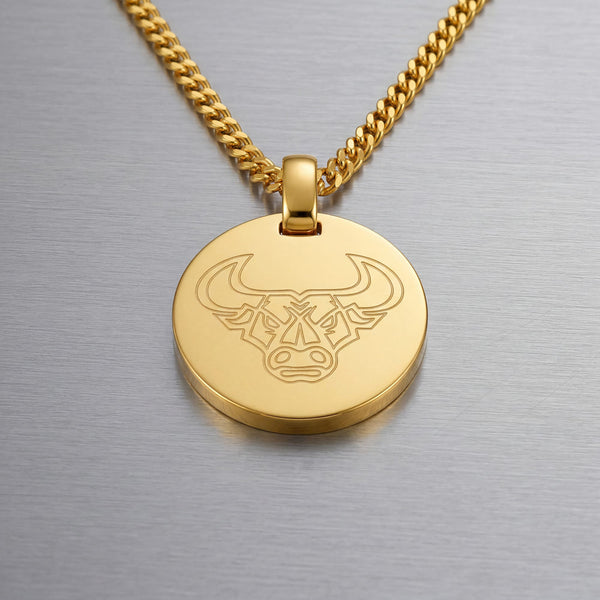 Personalize a Round Engraved Necklace Pendant - 2