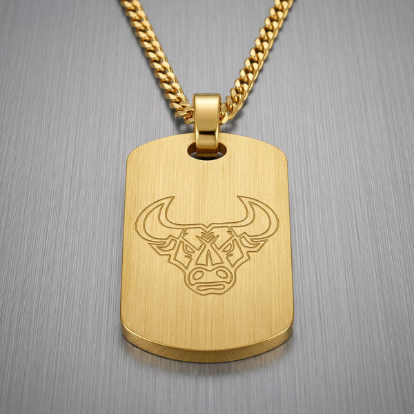 Engraved Dog Tag Necklace Pendant, Matte Finish, Customizable - 2