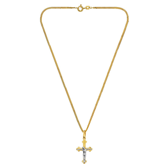 KREUZ KRUZIFIX HALSKETTE 585 GOLD - IDENTIM®