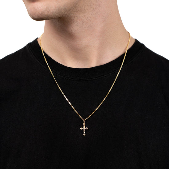 KREUZ KRUZIFIX HALSKETTE 585 GOLD - IDENTIM®