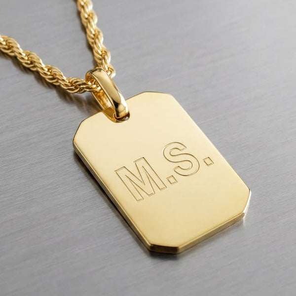 Personalize an Octagon Engraved Pendant Necklace - 3