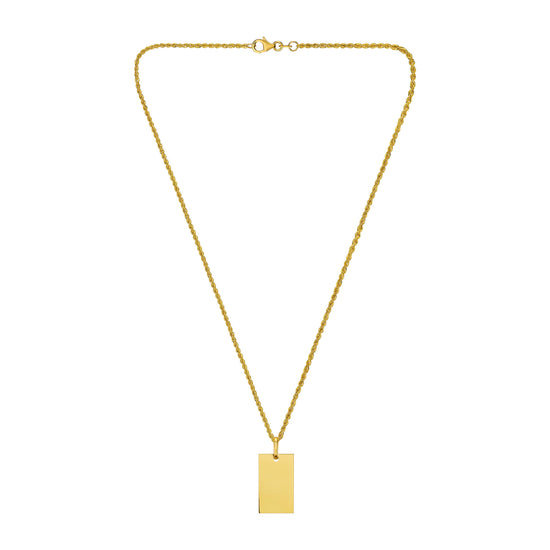GRAVURPLATTE RECKTECK HALSKETTE 585 GOLD - IDENTIM®