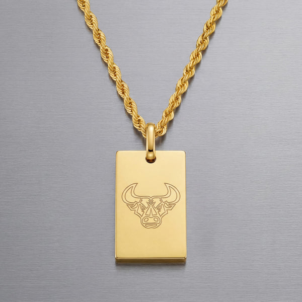 Personalized Rectangular Engraved Pendant Necklace - 2