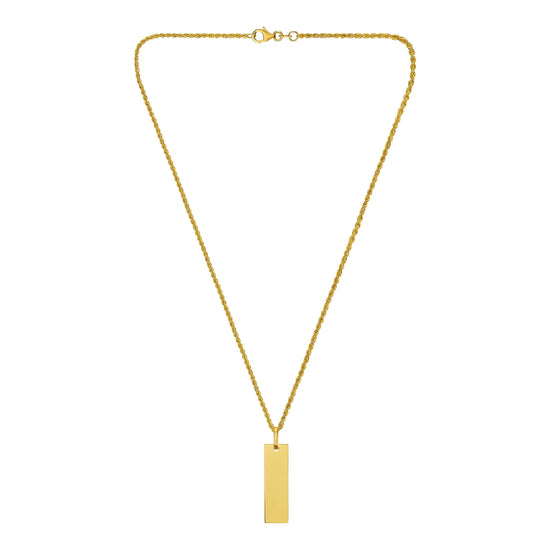 GRAVURPLATTE RECKTECK HALSKETTE 585 GOLD - IDENTIM®