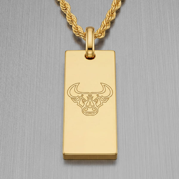 Personalized Rectangular Engraved Pendant Necklace - 2