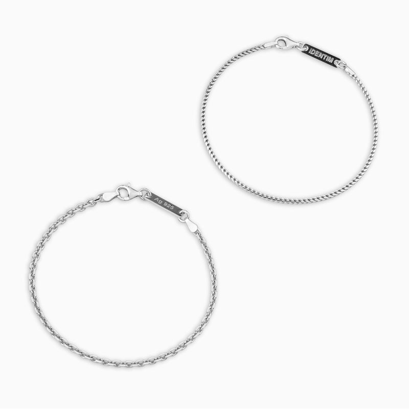 ARMBAND SET ERBS FRANCO SILBERARMBAND 925 SILBER RHODINIERT