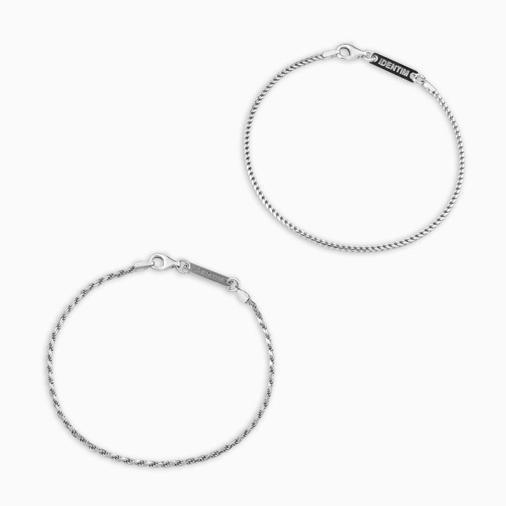 ARMBAND SET FRANCO KORDEL SILBERARMBAND