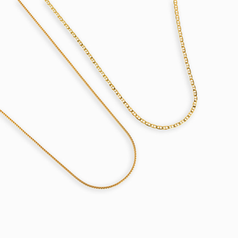 FRANCO & PANZERSTEGKETTE SET 925 SILBER 18 KARAT VERGOLDET