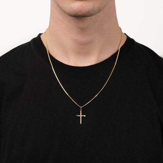 KREUZ FACETTIERT HALSKETTE 333 GOLD - IDENTIM®