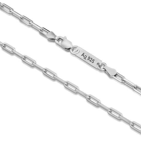PAPERCLIP ARMBAND 925 SILBER RHODINIERT - IDENTIM®