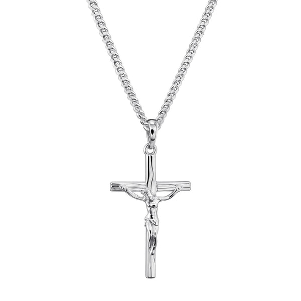 NASZYJNIK KRZYŻOWY ZE SREBRA 925 RODOWANEGO