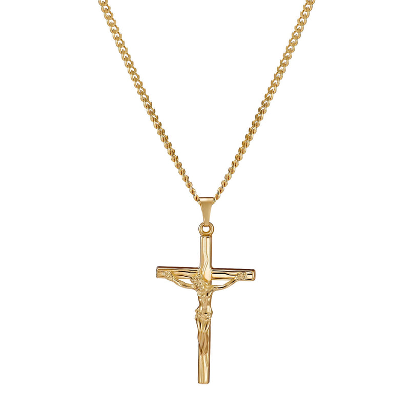 KRUIS KRUISBEELD KETTING 333 GOUD