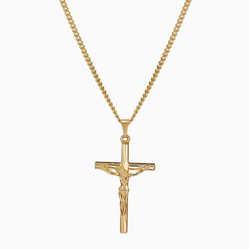 CROSS CRUCIFIX NECKLACE 333 GOLD