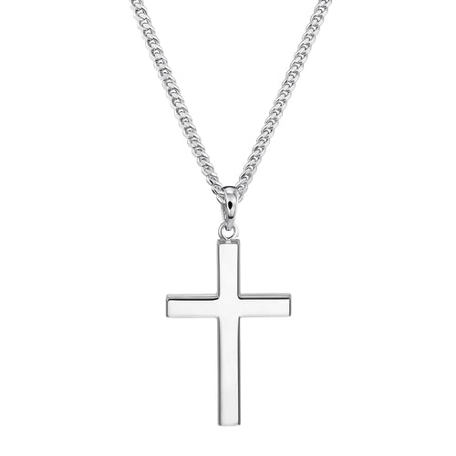 KRUIS KETTING 925 ZILVER GERHODINEERD