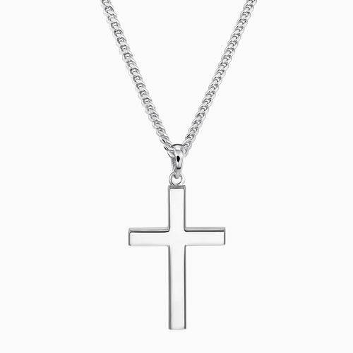 CROSS NECKLACE 925 SILVER RHODIUM PLATED
