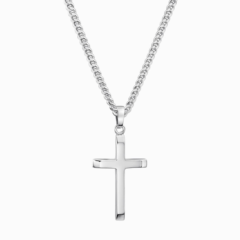 KRUIS KETTING 925 ZILVER GERHODINEERD