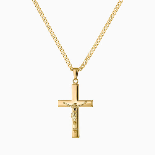 CROSS CRUCIFIX NECKLACE 333 GOLD