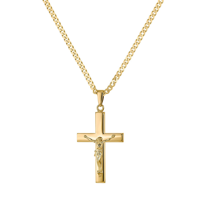 KRUIS KRUISBEELD KETTING 333 GOUD