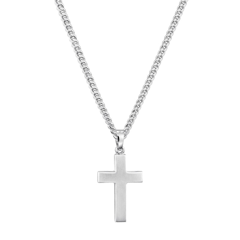 KRUIS KETTING MAT 925 ZILVER GERHODINEERD