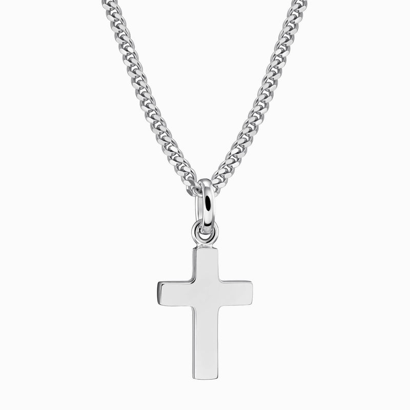 KRUIS KETTING 925 ZILVER GERHODINEERD