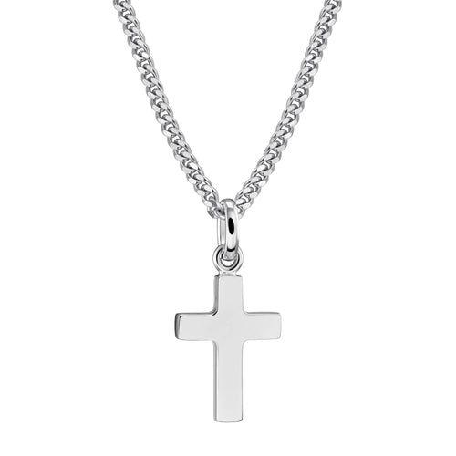 CROSS NECKLACE 925 SILVER RHODIUM PLATED