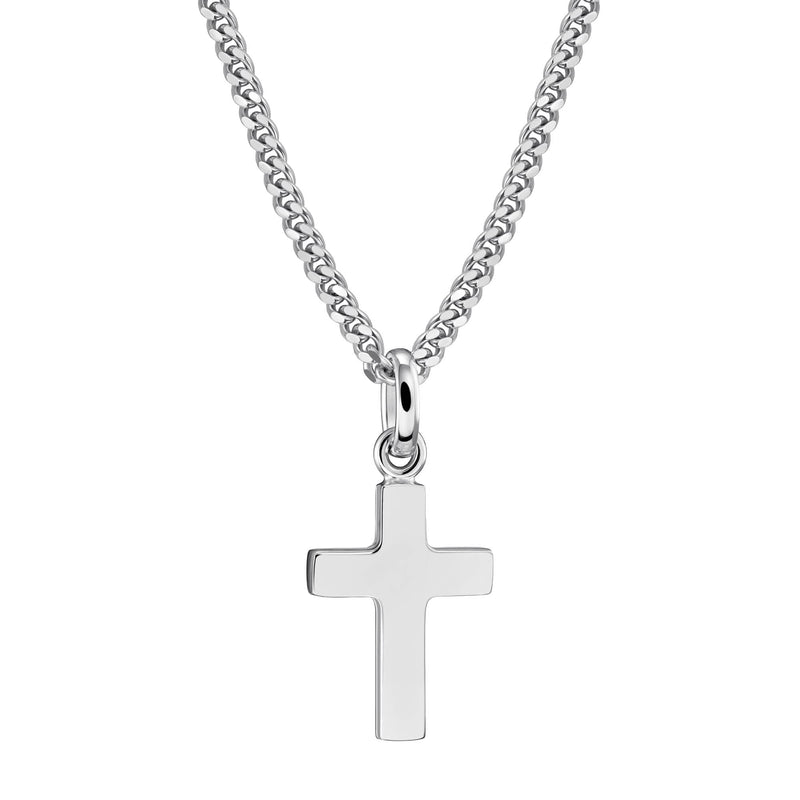 CROSS NECKLACE 925 SILVER RHODIUM PLATED