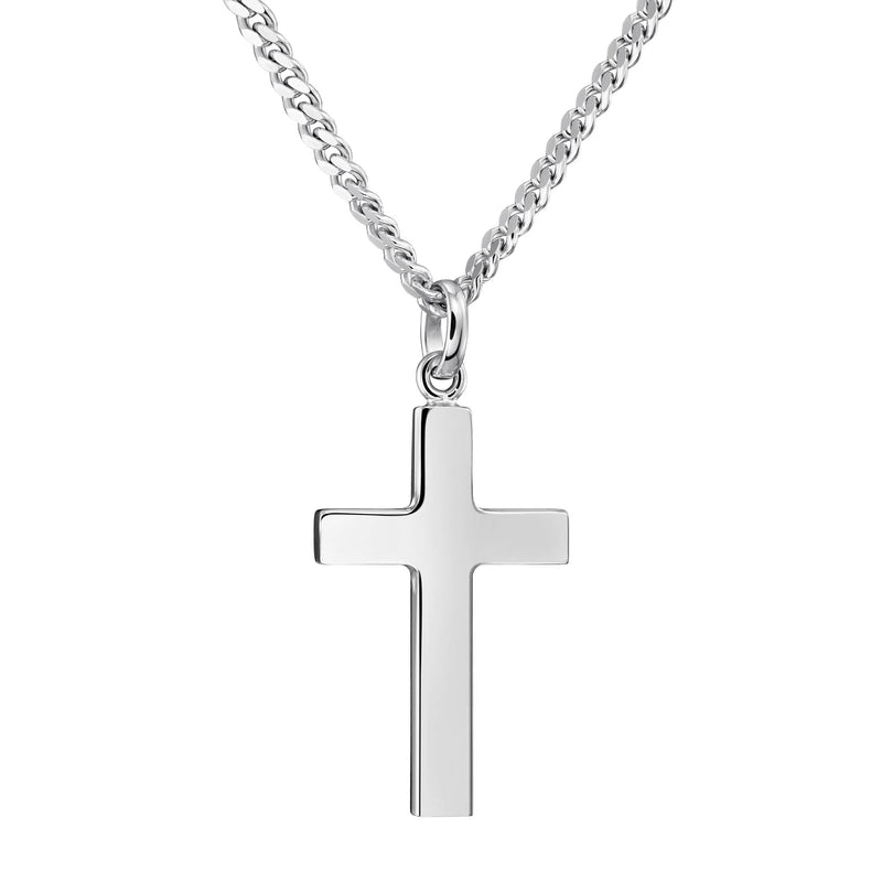 CROSS NECKLACE 925 SILVER RHODIUM PLATED