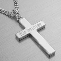 Cross Necklace Engraved Pendant Polished Personalized - 3