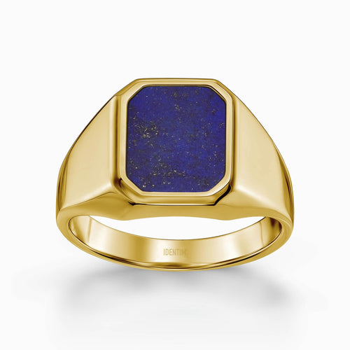 ZEGELRING LAPIS OCTAGON 585, 750 GOUD