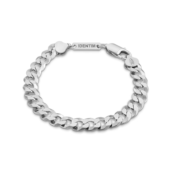 BRANSOLETKA ŁAŃCUSZKOWA ZE SREBRA 925 RODOWANEGO 7,80MM