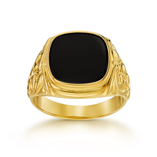 Art Nouveau Siegelring Onyx Herrenring