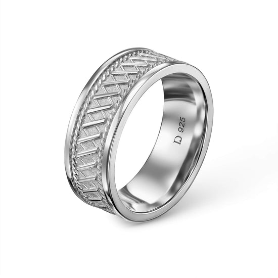 BOLD X RING 925 SILVER RHODIUM-PLATED - IDENTIM®