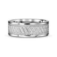 BOLD X RING 925 SILVER RHODIUM-PLATED - IDENTIM®