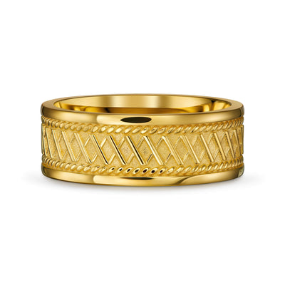 BOLD X RING 925 SILVER 18 CARAT GOLD PLATED - IDENTIM®