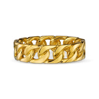 CUBAN/ARMOR RING 925 SILVER 18 CARAT GOLD PLATED - IDENTIM®