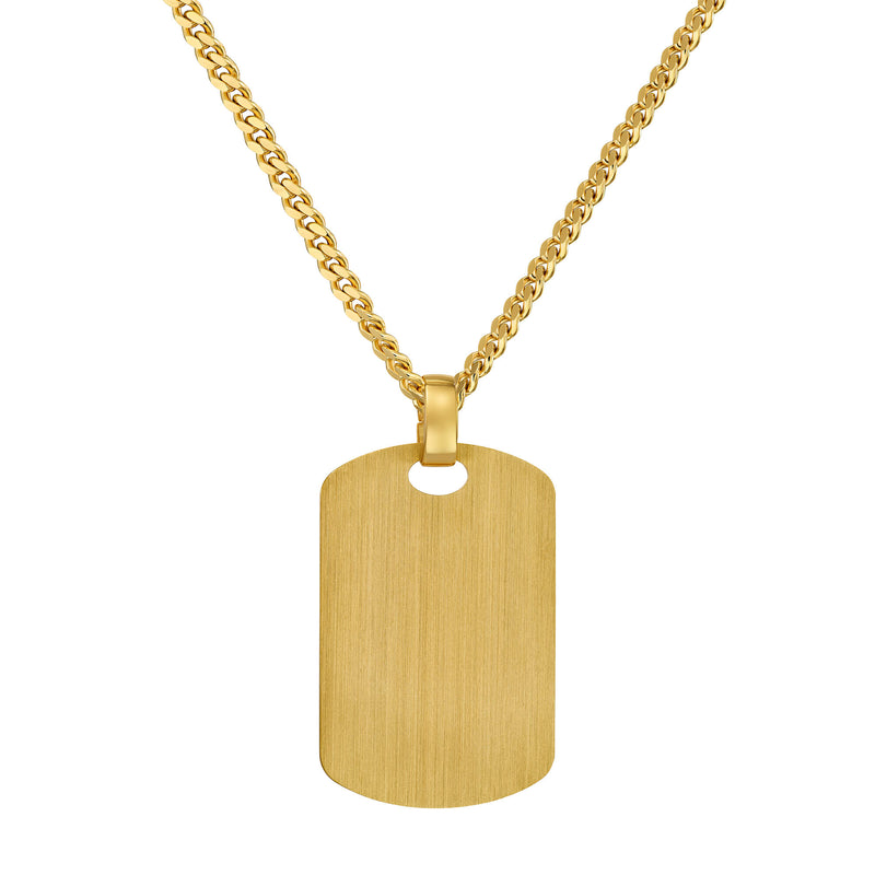 Wisiorek do naszyjnika z tabliczką identyfikacyjną, matowy